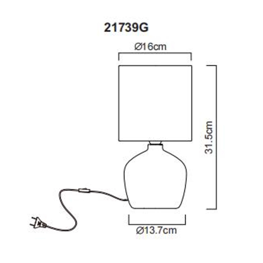 Globo - Stolní lampa 1xE14/40W/230V šedá