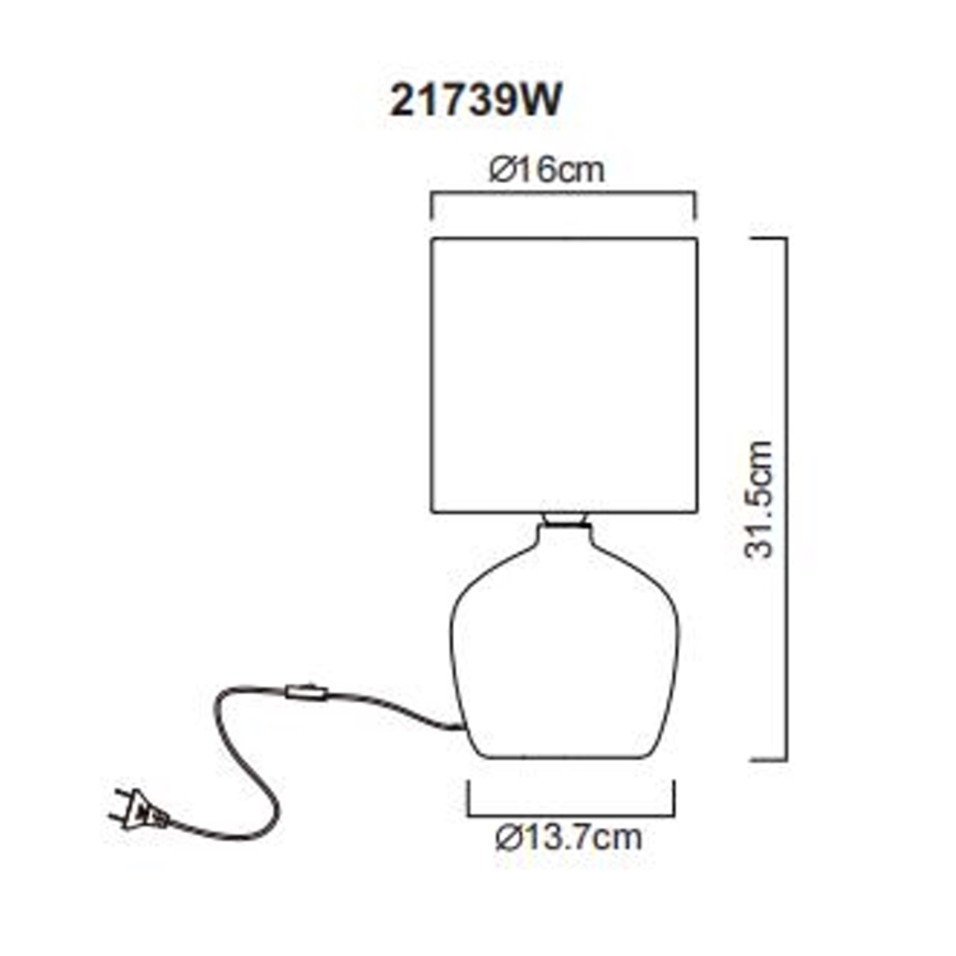 Globo - Stolní lampa 1xE14/40W/230V bílá