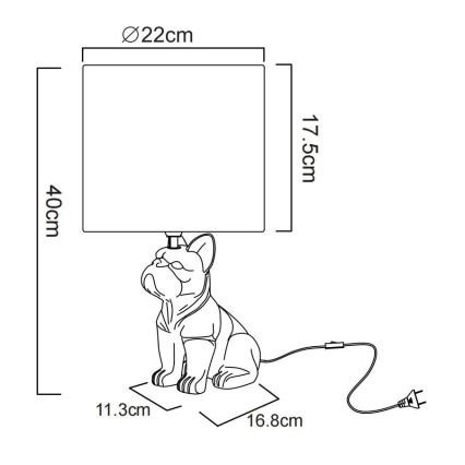 Globo - Stolní lampa 1xE27/60W/230V