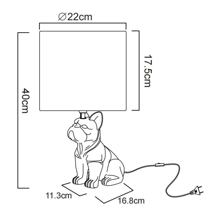 Globo - Stolní lampa 1xE27/60W/230V