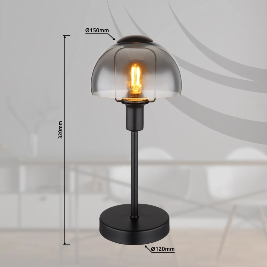 Globo - Stolní dotyková lampa 1xE14/25W/230V černá