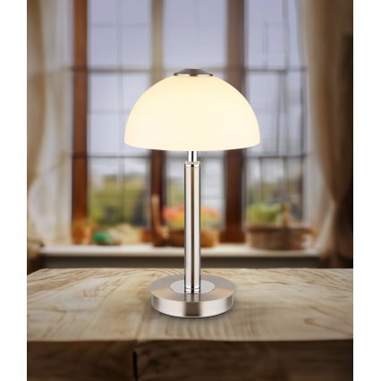 Globo - LED Stmívatelná dotykový stolní lampa LED/7W/230V 3000K matný chrom