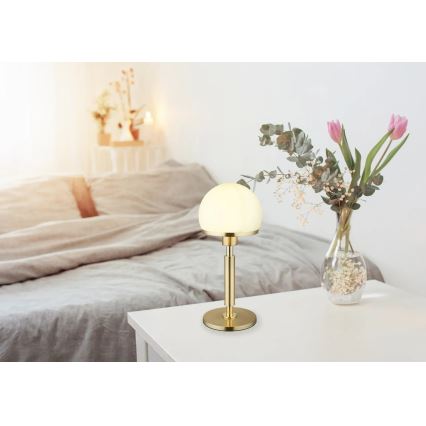 Globo - Stolní lampa 1xE27/40W/230V zlatá