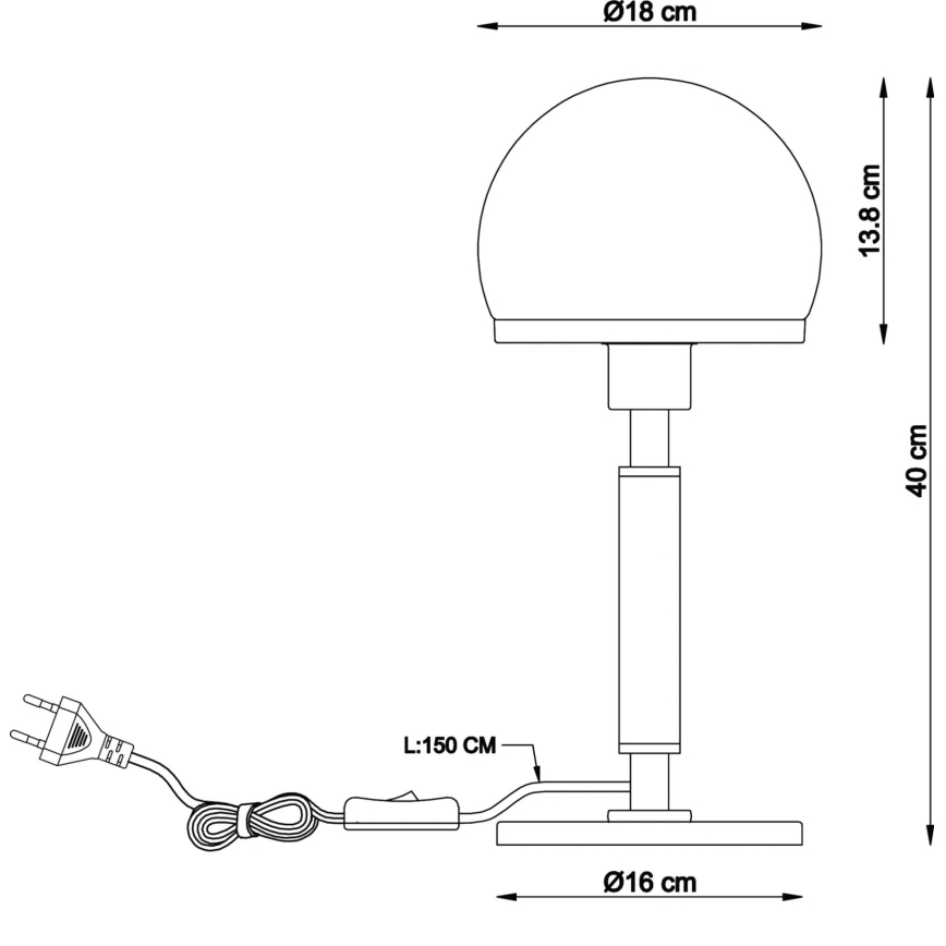 Globo - Stolní lampa 1xE27/40W/230V zlatá