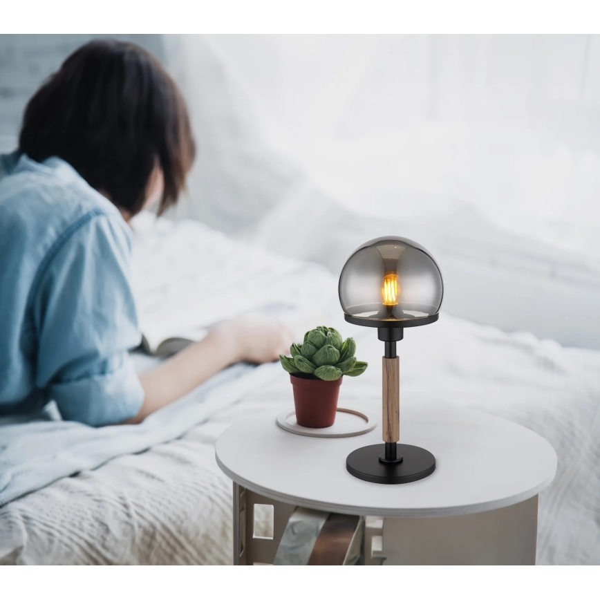 Globo - Stolní lampa 1xE27/40W/230V černá/hnědá