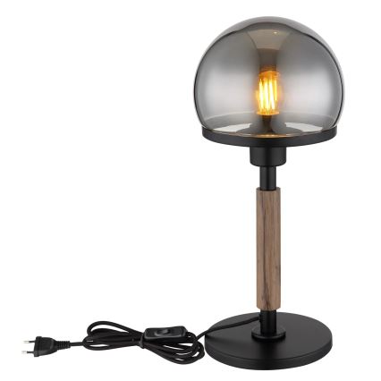 Globo - Stolní lampa 1xE27/40W/230V černá/hnědá