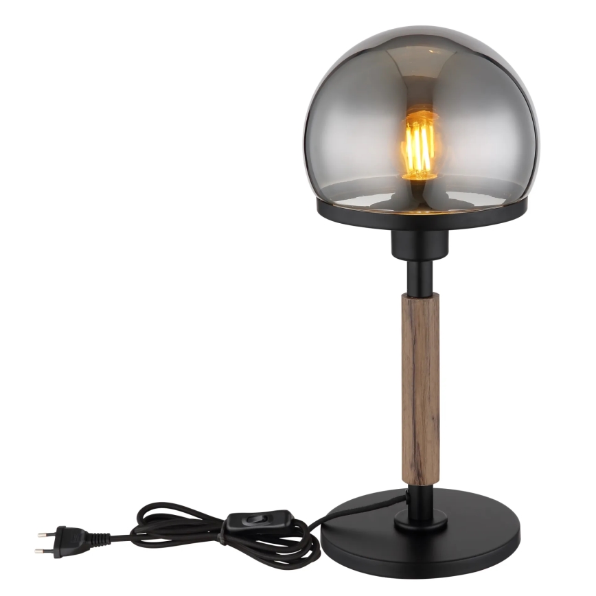 Globo - Stolní lampa 1xE27/40W/230V černá/hnědá