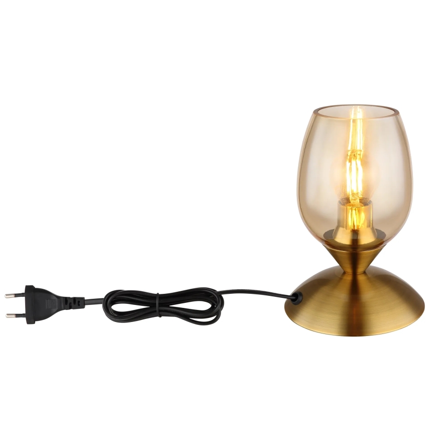Globo - Stolní dotyková lampa 1xE14/25W/230V mosaz
