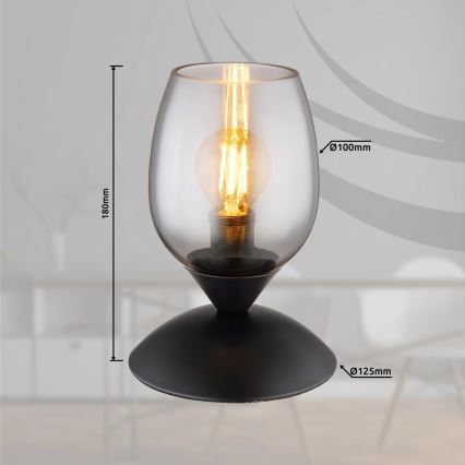 Globo - Stolní dotyková lampa 1xE14/25W/230V černá