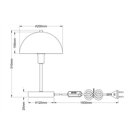 Globo - Stolní lampa 1xE14/40W/230V bílá