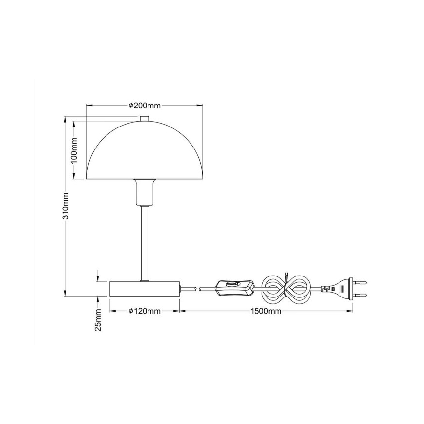 Globo - Stolní lampa 1xE14/40W/230V bílá