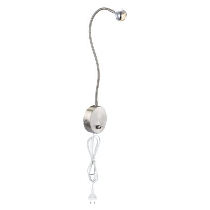 Globo - LED Flexibilní lampička LED/3W/230V lesklý chrom