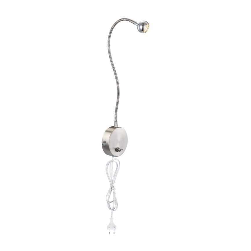 Globo - LED Flexibilní lampička LED/3W/230V lesklý chrom