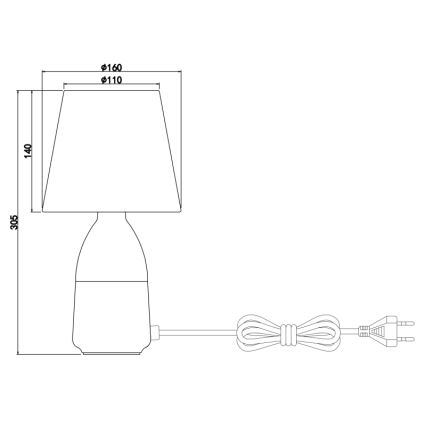 Globo 24135C - Stolní lampa EUGEN 1xE14/40W/230V