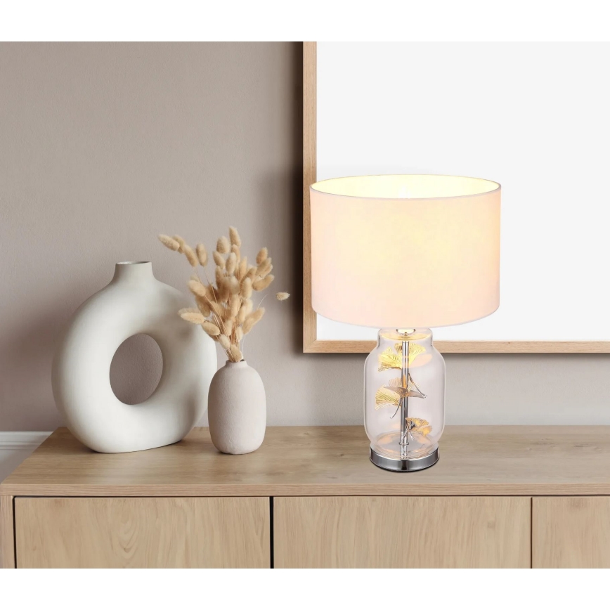 Globo - Stolní lampa 1xE27/40W/230V bílá