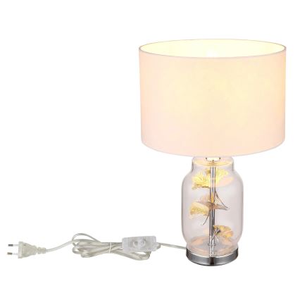 Globo - Stolní lampa 1xE27/40W/230V bílá
