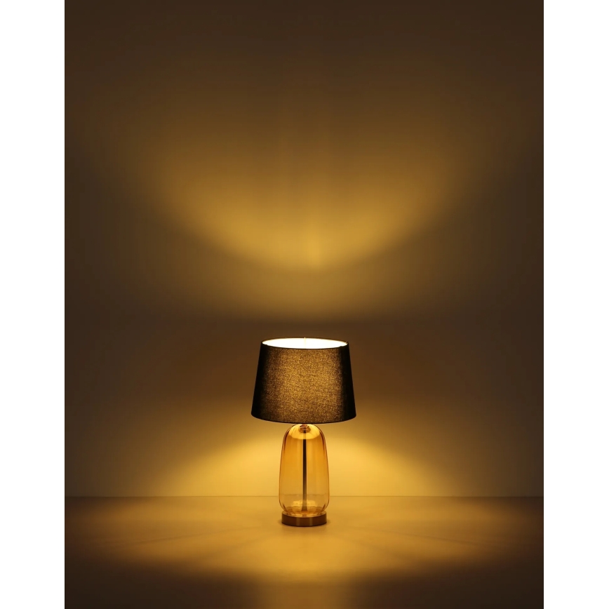 Globo - Stolní lampa 1xE27/40W/230V černá/hnědá