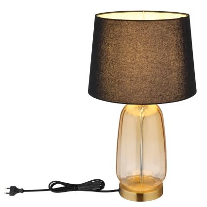 Globo - Stolní lampa 1xE27/40W/230V černá/hnědá