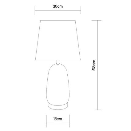 Globo - Stolní lampa 1xE27/40W/230V bílá/stříbrná