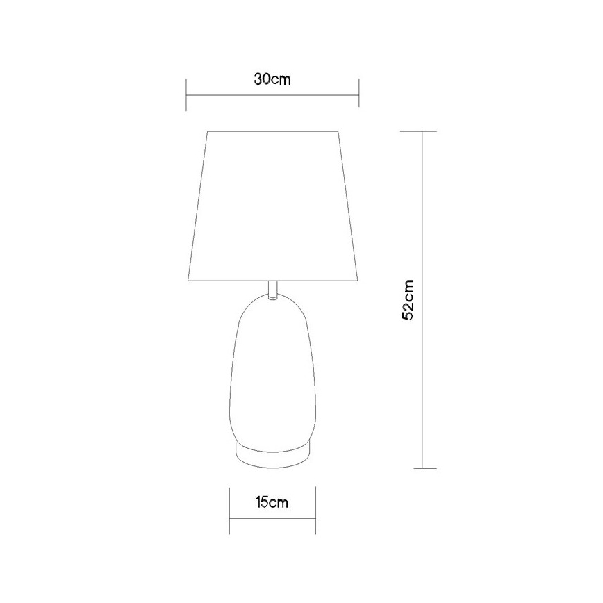 Globo - Stolní lampa 1xE27/40W/230V bílá/stříbrná