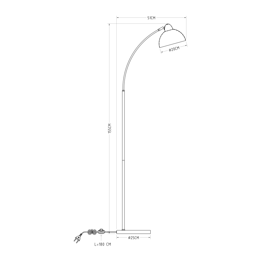 Globo - Stojací lampa 1xE27/40W/230V