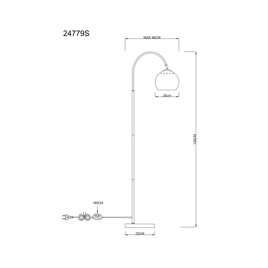 Globo - Stojací lampa 1xE27/60W/230V béžová