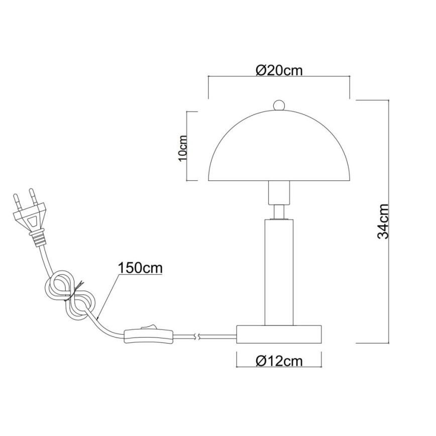 Globo - Stolní lampa 1xE14/40W/230V černá