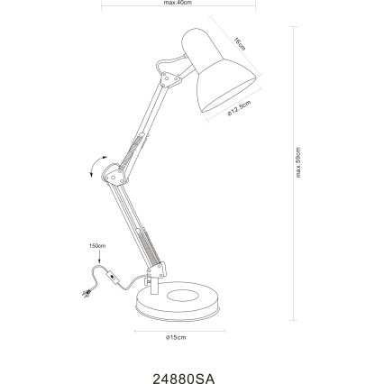 Globo - Stolní lampa 1xE27/40W/230V