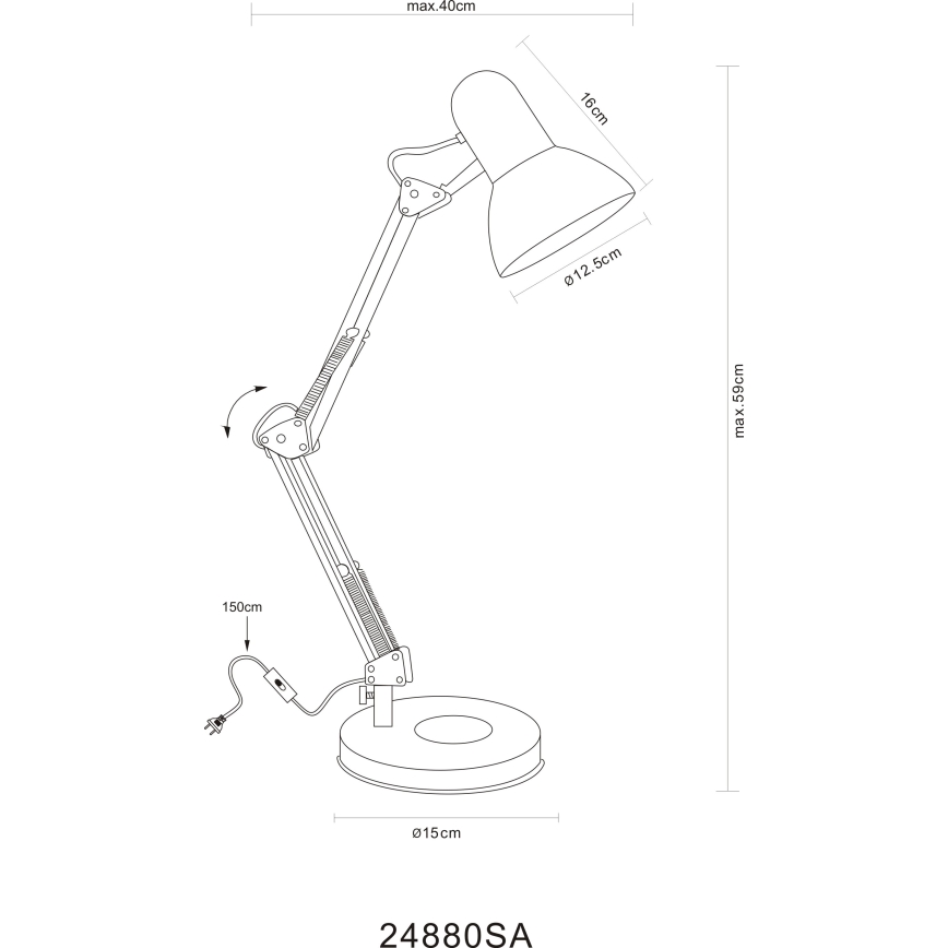 Globo - Stolní lampa 1xE27/40W/230V