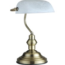 Globo 2492 - stolní lampa ANTIQUE 1xE27/60W bílá-patina