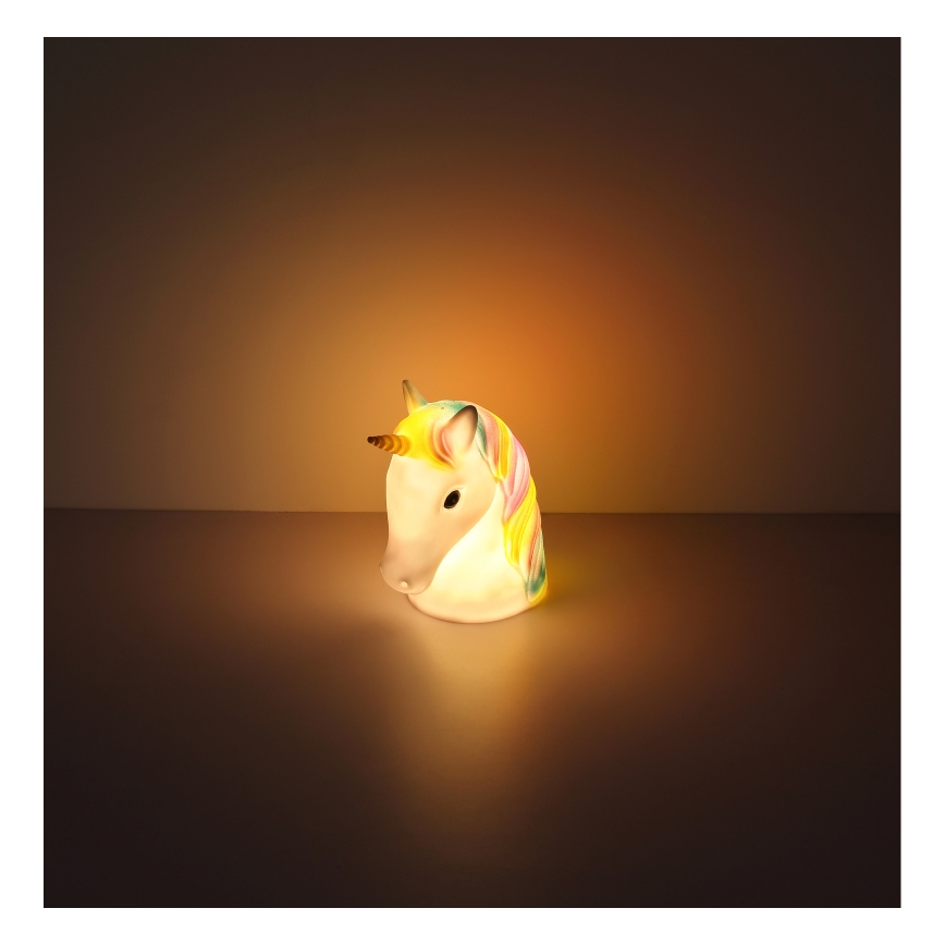 Globo - LED Dětská noční lampička LED/1W/230/4,5V 3xAA jednorožec