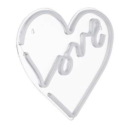 Globo - LED Neonová nástěnná dekorace LED/3W/USB srdce