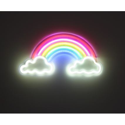 Globo - LED Neonová nástěnná dekorace LED/3W/USB duha
