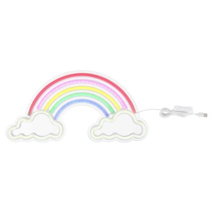 Globo - LED Neonová nástěnná dekorace LED/3W/USB duha