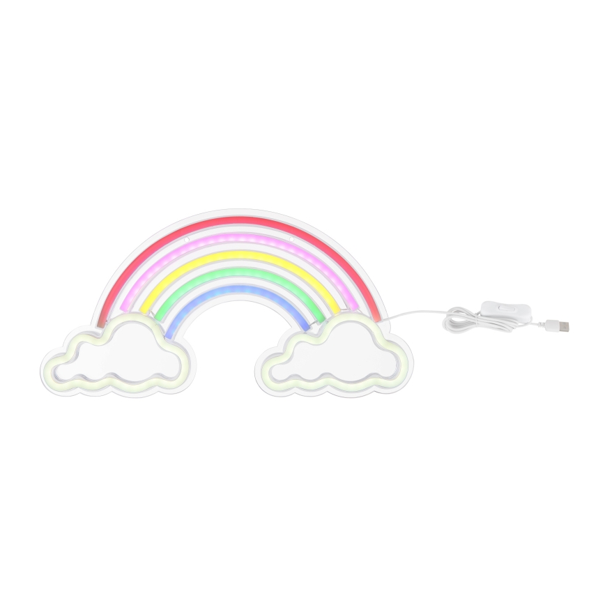 Globo - LED Neonová nástěnná dekorace LED/3W/USB duha