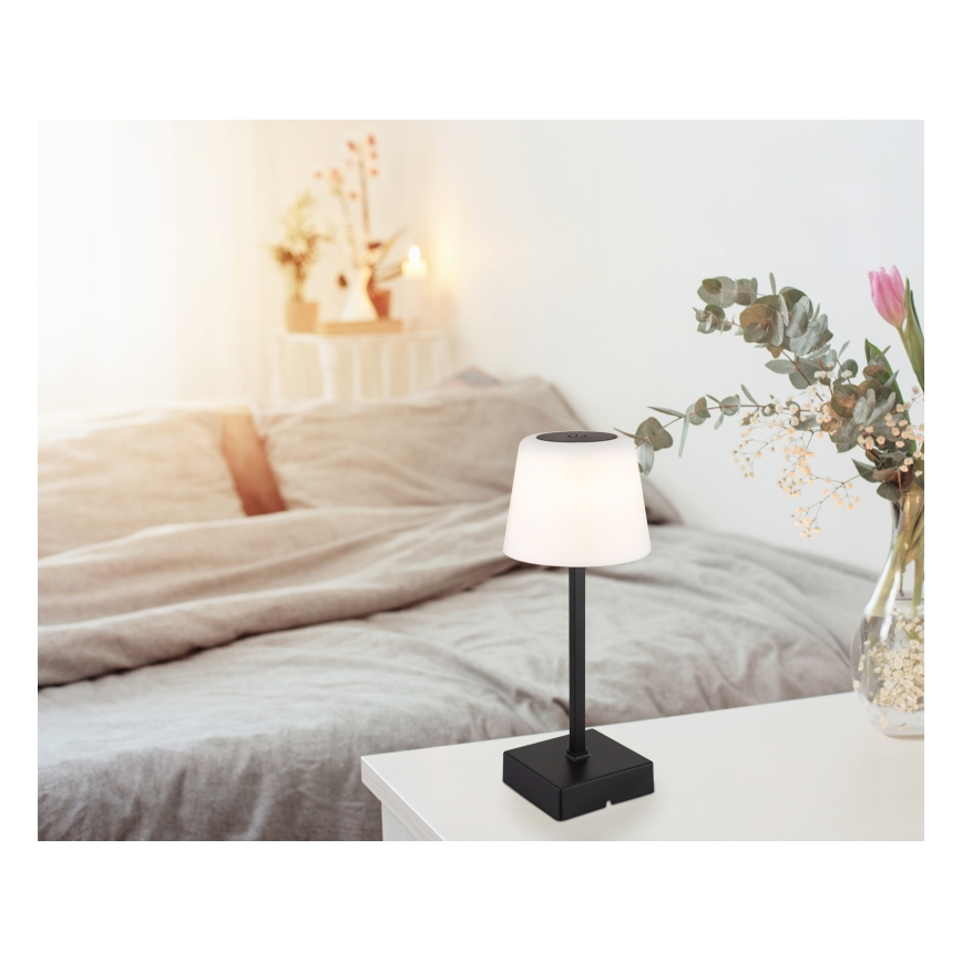Globo - LED Stmívatelná dotyková stolní lampa LED/2W/5V 3000/4500/6500K 800 mAh černá