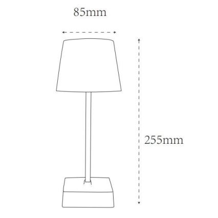 Globo - LED Stmívatelná dotyková stolní lampa LED/2W/5V 3000/4500/6500K 800 mAh černá