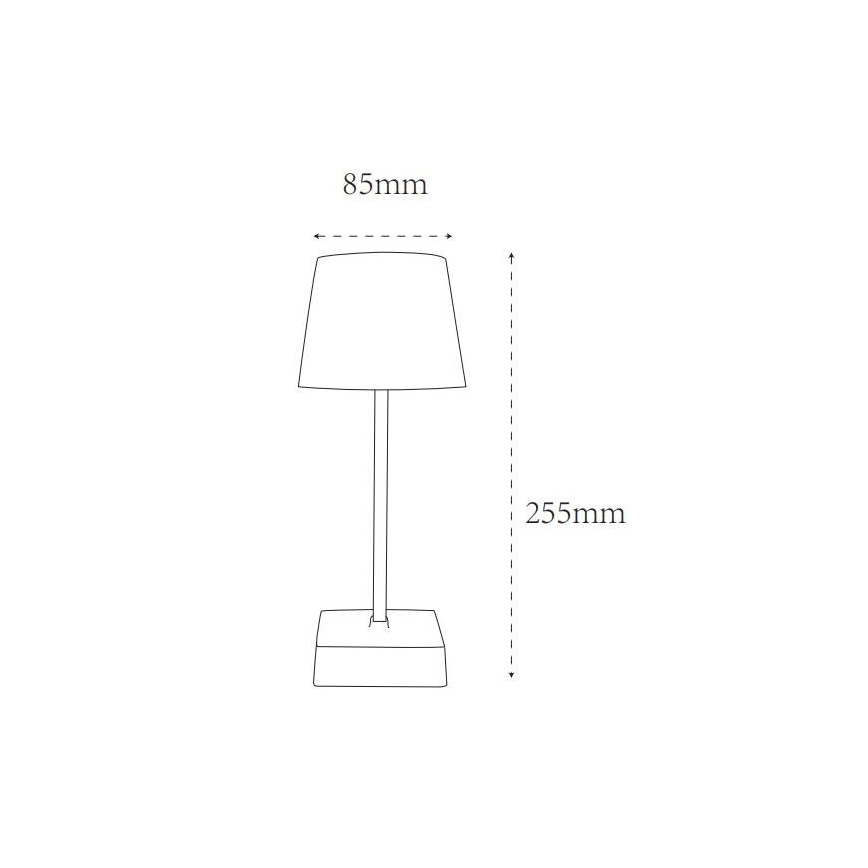 Globo - LED Stmívatelná dotyková stolní lampa LED/2W/5V 3000/4500/6500K 800 mAh černá