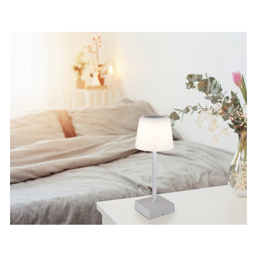 Globo - LED Stmívatelná dotyková stolní lampa LED/2W/5V 3000/4500/6500K 800 mAh stříbrná