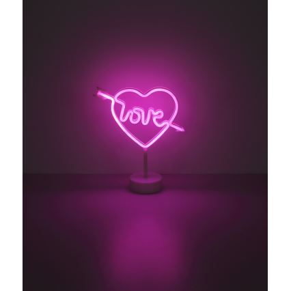 Globo - LED Neonová stolní dekorace LED/2W/3xAA srdce