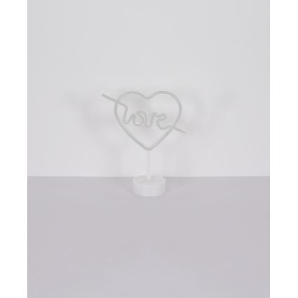 Globo - LED Neonová stolní dekorace LED/2W/3xAA srdce