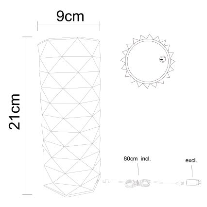 Globo - LED Stmívatelná dotyková stolní lampa LED/1W/5V 2700/4000/6500K 800 mAh