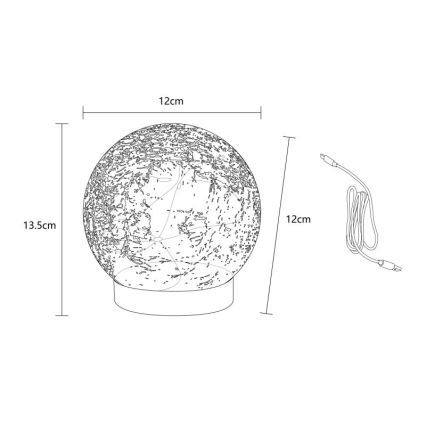 Globo - LED Dekorační nabíjecí stolní lampa 25xLED/0,06W/5V 600 mAh IP44