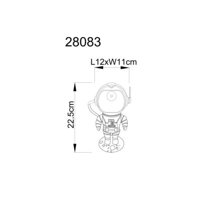 Globo - LED RGB Stolní lampa LED/4,5W/5V kosmonaut stříbrná