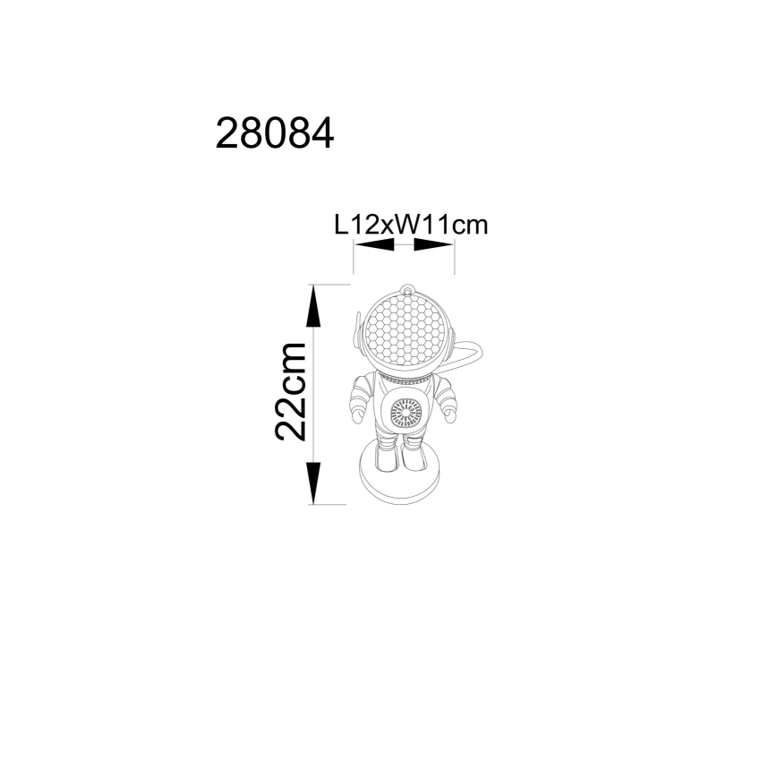Globo - LED RGB Stolní lampa LED/6W/5V kosmonaut bílá