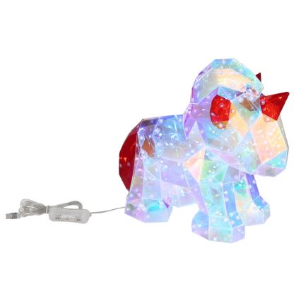 Globo - LED Stolní dekorace LED/3W/5V USB jednorožec