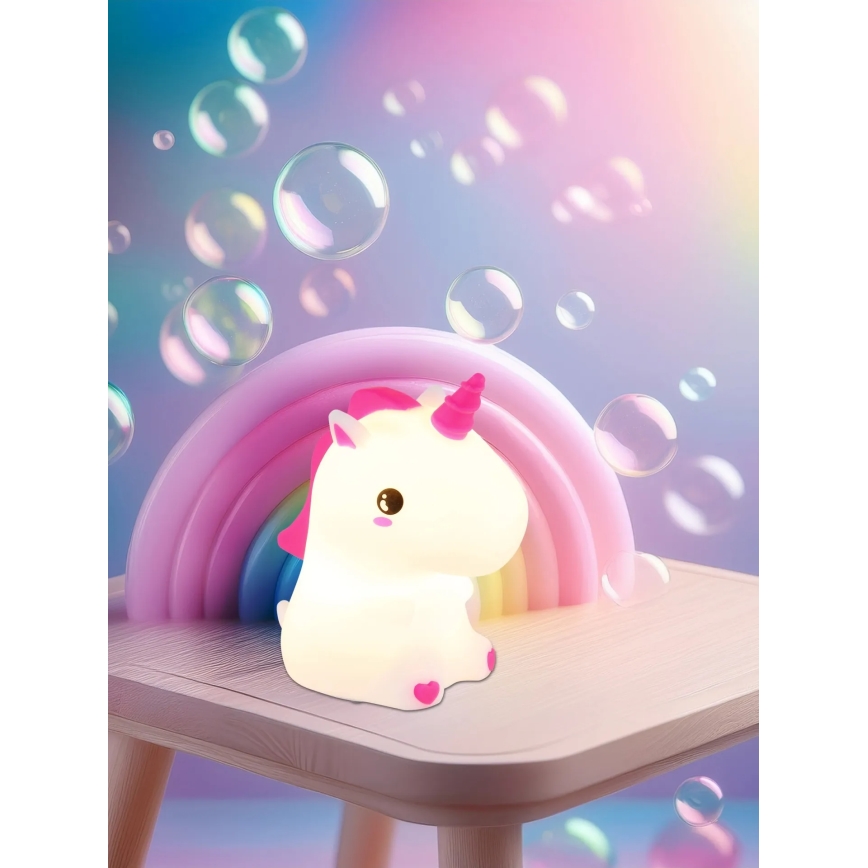 Globo - LED RGBW Stmívatelné nabíjecí dětské noční světlo LED/1,5W/5V 1200 mAh jednorožec