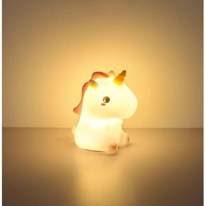 Globo - LED RGBW Stmívatelné nabíjecí dětské noční světlo LED/1,5W/5V 1200 mAh jednorožec