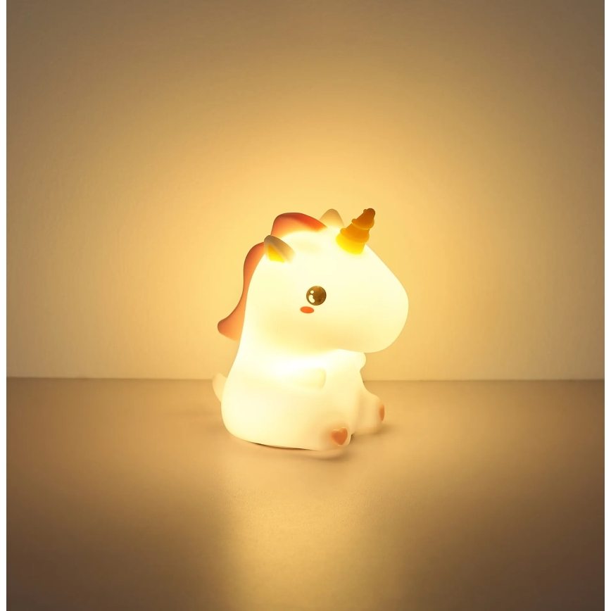 Globo - LED RGBW Stmívatelné nabíjecí dětské noční světlo LED/1,5W/5V 1200 mAh jednorožec