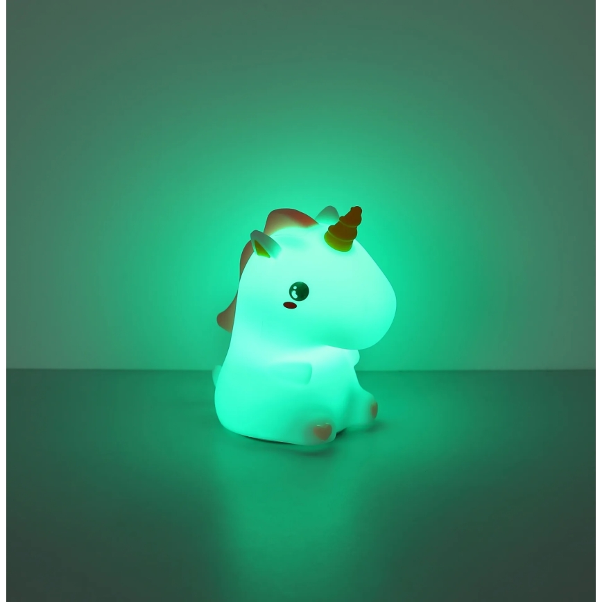 Globo - LED RGBW Stmívatelné nabíjecí dětské noční světlo LED/1,5W/5V 1200 mAh jednorožec